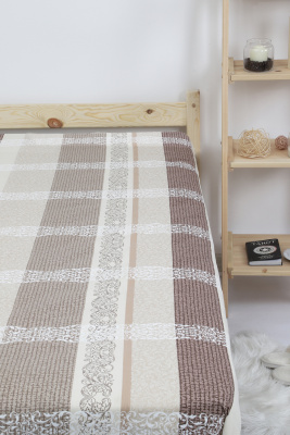 Простыня бязь 142г/м2 Орнамент коричневый/бежевый